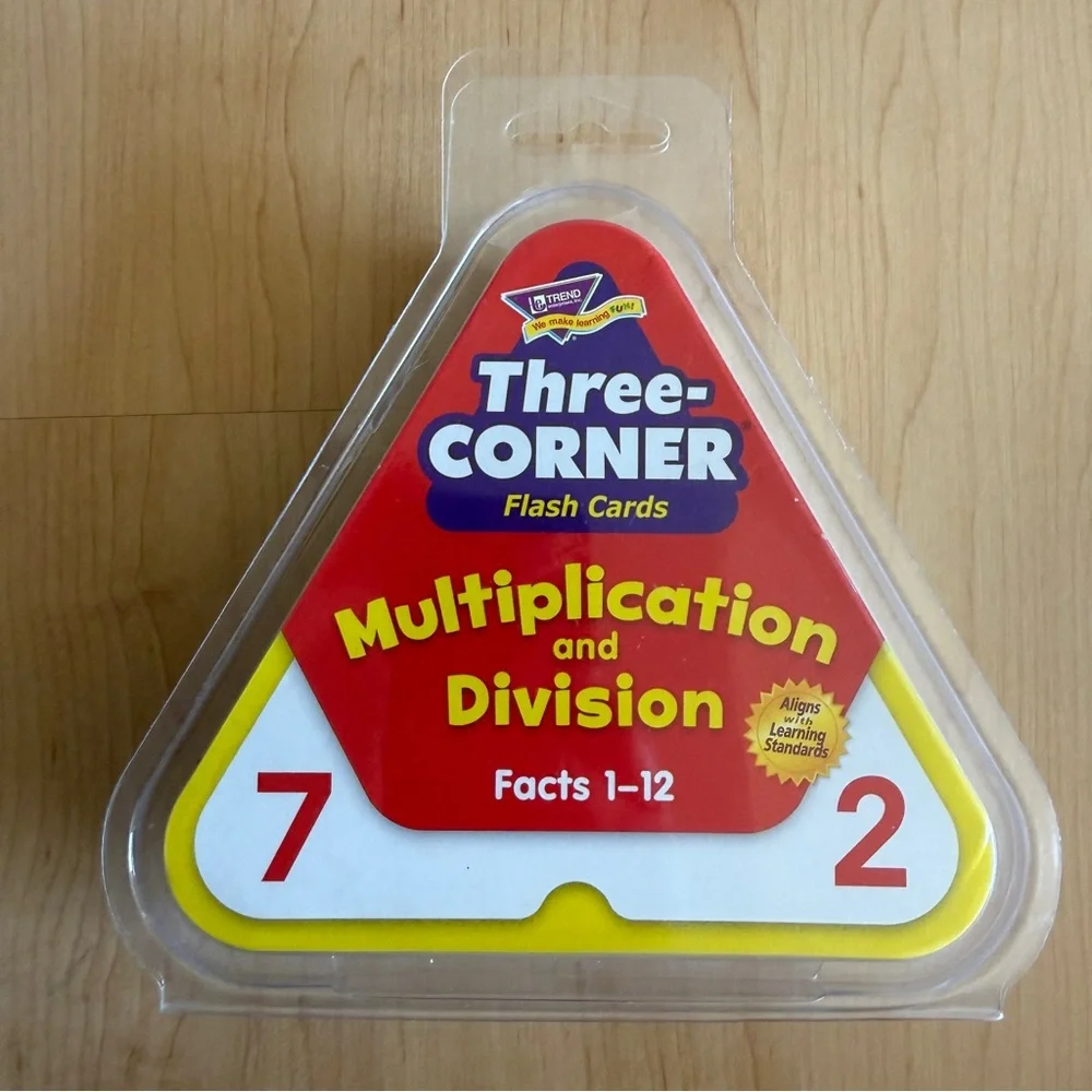 Trend Enterprises Three-Corner Multiplication and Division Flash Cards